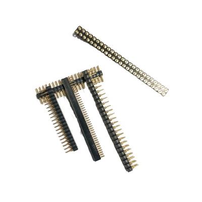 China PA66 2.54mm Pin Header 1*8 Pin Connector Horizontal SMD Male Connector PCB Header for sale