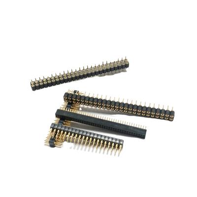 China PA66 Pitch 2mm Round Pin Header 2*20 Pogo Pin Header PCB Header Male Pin Connector for sale