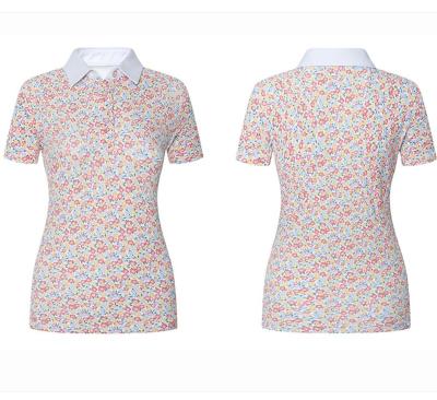 China Custom Printed QUICK DRY embroidery logo ladies all fit slim fit ladies polyester quick dry suitable golf shirt for women for sale