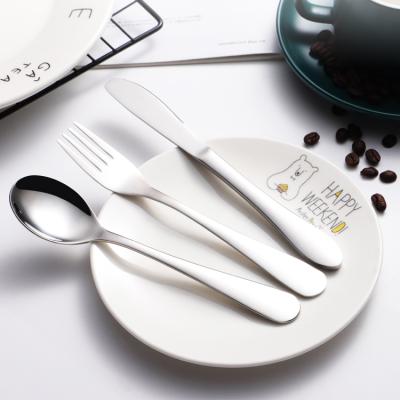 China Product Viable Hot Selling Spoon and Fork for Kids Flatware Set Flatware Stainless Steel Baby Spoon and Fork Set for sale