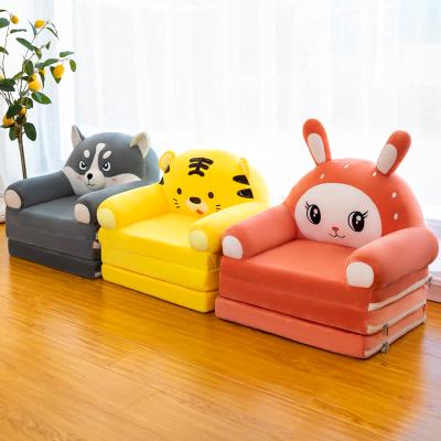 China Lazy Floor Sofa Chair Kids Sofa Baby Plush Seat Small Paw Plush Folding Kids Sofa Modern Animal Backrest Chair for sale