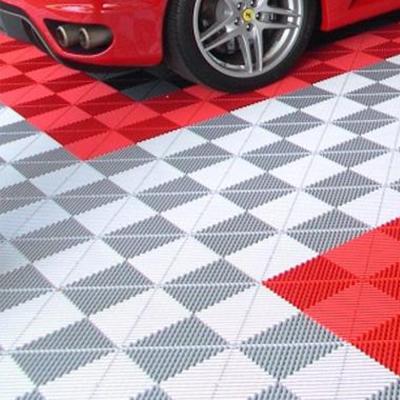 China New Pattern Anti Slip Wear Resistant Waterproof Indoor Outdoor High-Strengh Customize Anti Slip Wholesale Price Tennis Court PVC Car Wash Room Locking Mat for sale