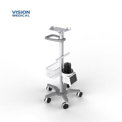 China Five Wheel Industrial Medical Portable Trolley Mobile Trolley Syringe Pump Quick Released Nursing Cart for sale