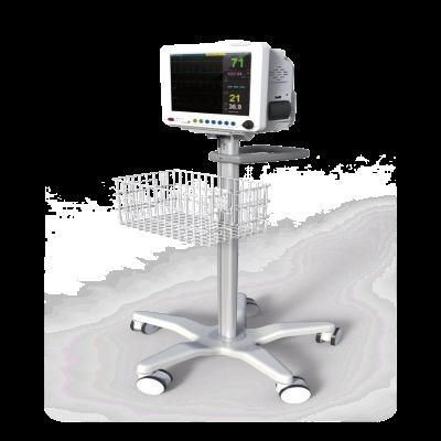 China Workstation Industrial Trolley Cart Medical Vital Signs Monitor with Basket Portable Trolley for sale