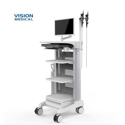 China Industrial Medical Equipment Monitor Trolley Device Cart Endoscope Cart With Single Screen vesa for sale