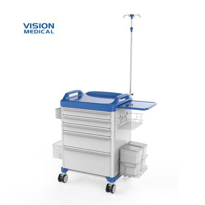 China Medical Device ABS Medical Device Hospital Patient Care Trolley Industrial Trolley Emergency Trolley Portable Nursing Trolley for sale