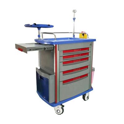 China Hospital/ICU/Clinic Room Crash Trolley Mobile Nursing Trolley Cart Medicine Cabinet for sale