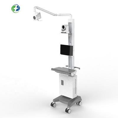 China Industrial Telemedicine Mobile Medical Disk Ups Case 1.2m Arm Camera Stand Computer Trolley Cart for sale