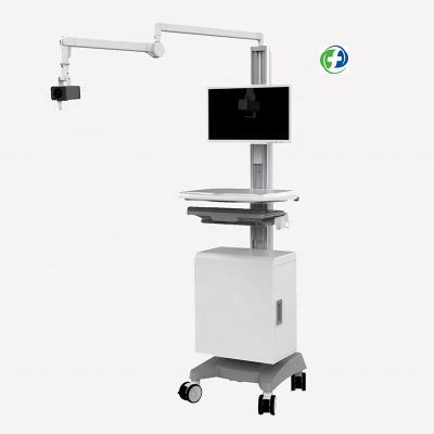 China Hospital industrial operating room registering 1.2m arm customized chasis mobile telehealth carts for sale