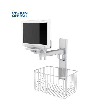 China Industrial ICU Mount Medical Monitoring Arm With Basket Hospital Wall Mount Medical Instrument To Install for sale