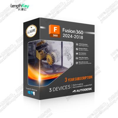 China 24/7 Online License Autodesk Fusion 360 3 Year Subscription 2024/2023/2022/2021 Mac/PC AutoCAD Drafting Tool Software Autodesk Fusion 360 3 Year Subscription for sale