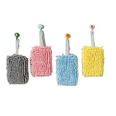 China Cute Hand Towel Kitchen Chenille Rag Hand Square Sustainable Hanging Absorbent Quick Dry Cute Towel for sale