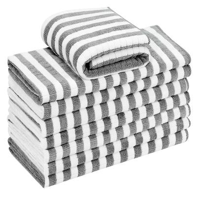 China Microfiber Cationic Cloth Household Stocked Daily Cleaning Cloth Gray Lattice for sale