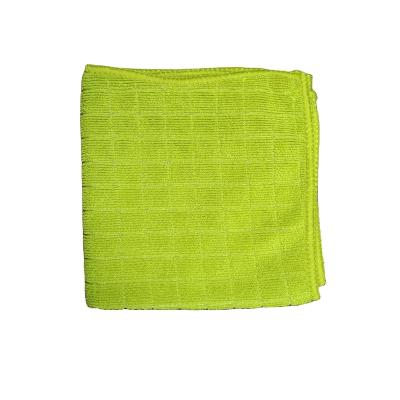 China Factory Stocked 80%Polyester 20%Polyamide Microfiber Weft Knitted Cleaning Cloth 300GSM in Green for sale