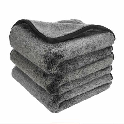 China Car Wash Cleaning 1000GSM 50*40cm Microfiber Coral Fleece Thickened Car Wash Cleaning Towel for sale