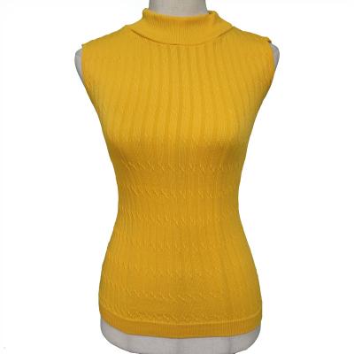 China Others 2022 factory direct sale fashion women's round neck knitted round neck women's sleeveless T-shirt for sale