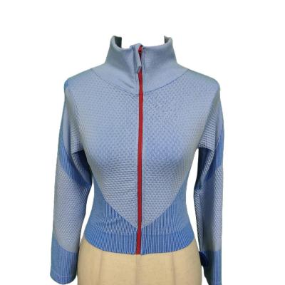 China Yoga Autumn Ladies Fitness Breathable Long Sleeve Sports Jacket Quick Dry Top Slim Fit Wear for sale