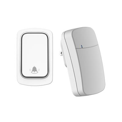 China Free Connection Wireless Battery Door Bell Self Powered Home Wireless Doorbell for sale