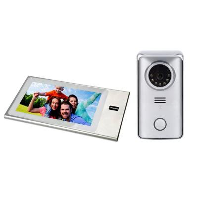 China Photograph/Disc Four Video Screen Slot. Sensitive touch button 2 wire 7 inch touch screen video door phone intercom kit for villa for sale