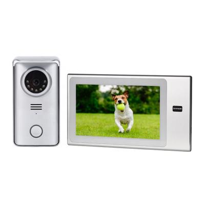 China Photograph/Disc Four Video Screen Slot. Wholesale Contact Silver 7 Inch TFT LCD 32g SD Card 1 Family Video Intercom for sale