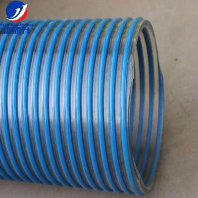 China To Convey Water EXW Price ID254mm Temperaature 55 Degree 2 Bar Blue PVC Discharge Water Convex Pipe And Red Color for sale