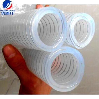 China Food Packing 4 Inch Food Grade Steel Wire Silicone Tube Clamp Wire Interface External Fittings for sale