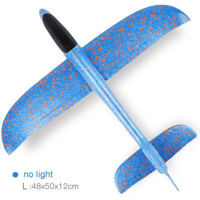 China Promotional Airplane Light Jet Hand Gift 48cm EPP Inertial Bubble Planes Flat Launch Glider Kids Outdoor Toys Large Foam for sale