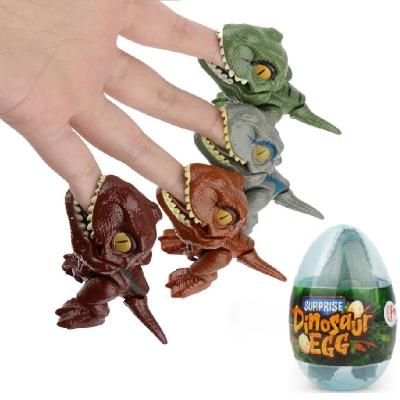 China Anime Educational Action Numbers Toys Dino Eggs Creative Tricky Tyrannosaurus Funny Finger Dinosaur Model for sale