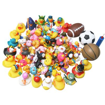 China Bath Toy Promotional Wholesale Assortment Pvc Duck Cheap Multicolor Floating Rubber Bath Toys for sale