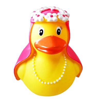 China Bath Toy OEM / ODM Welcomed Floating Rubber Duck Pink Custom Wedding Eco - Friendly Bulk for sale