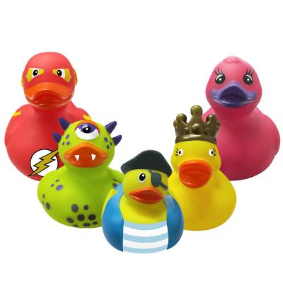 China Healthy Bath Squeeze Toy Soft Rubber Float Ducks Bath Toy Cute Little Yellow Duck for sale