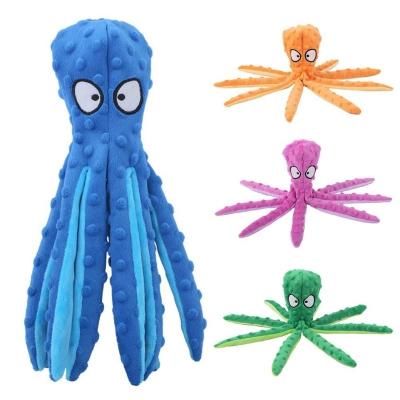 China Toy Pets Supplies Viable Funny Molar Chew Longevity Animal Toy Octopus Skin Shell Bite Resistant Plush Squeaker for sale