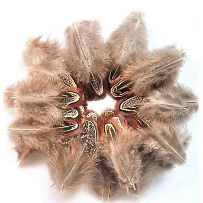 China Dyed Happy Natural Pheasant Plumage Feathers 2-3 Inch 200PCS/Bag Sewing Crafts Apparel Decorating Feathers for sale