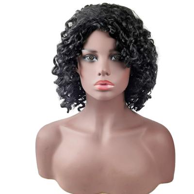 China New Type Wholesale Kinkly Hair Afro Kinky Curly Women's Short Deep Curly Low Curl Synthetic Wigs Long for sale