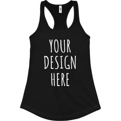 China Long tank women ribbed tank tops wholesale QUICK DRY sports solid color polyester custom sleeveless tank tops for sale