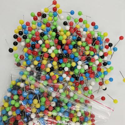 China Eco-friendly promotional paku payung jewelry decor DIY tools colorful ball head sewing push pins straight stitching pins for sewing for sale