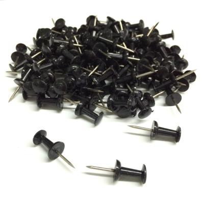 China 2021 Gambarlah Paku Eco-Friendly Promotional Standard Push Pin Black Push Pins Billboard Map Dot Thumbtack Set for sale