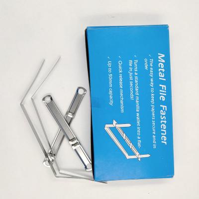 China Wholesale School Office Journal Clips Brass Paper Clip Metal Folder Fork Clip For Folders for sale