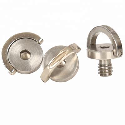 China With ring and slotted with screw hole and universal ring camera use 1/4-20 UNC stainless steel camera screw for sale