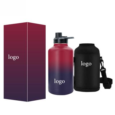 China Wholesale Waterproof Travel Insulated Beer Water Shaker PORTABLE With Bag Lid 64oz Custom Laser Engraving Logo Thermoses One Gallon Spot for sale