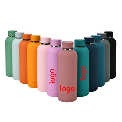 China Amazon Hot Selling 500ml PORTABLE Stainless Steel Bottle With Full Paint Wall Stainless Steel Water Bottle Double Narrow High Quality for sale