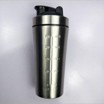 China Sustainable Stainless Steel Protein Shaker Bottle Black And Gold 500ml 700ml 750ml 739ml 729ml Custom Laser Engraved Logo for sale