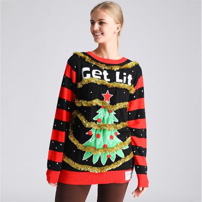 China Ugly Christmas Sweater Women Carnival Daddy Tree Sweater Women Celebrity Christmas Sweater Men QUICK DRY for sale