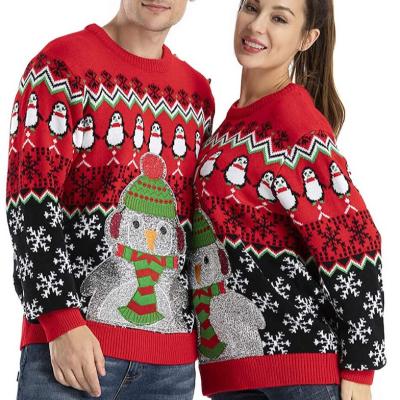 China Wholesale Custom QUICK DRY Sweater Christmas Tree Knitted Ugly Couples Family Christmas Sweater for sale