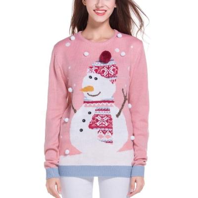 China QUICK DRY Cute Family Women's Clothing Christmas Pattern Warm Sweater for sale