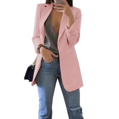 China Solid Color Waterproof Casual Office Fashion Business Elegant Woman Suits Blazers Ladies Women for sale