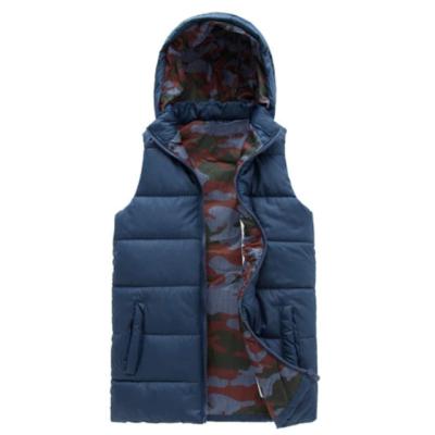 China Down feather boys vest hooded down jacket vest sleeveless jacket vest lining hooded zipper outwear for sale