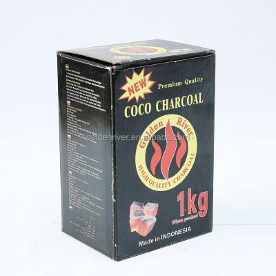 China Hot Selling Golden Hookah Amazon River 1kg Coconut Charcoal for sale