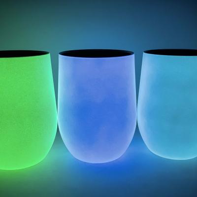 China New Sublimation Tumbler 12oz Viable Sublimation Sublimation Fluorescent Wine Tumbler Fluorescent Glow In The Dark Mug for sale