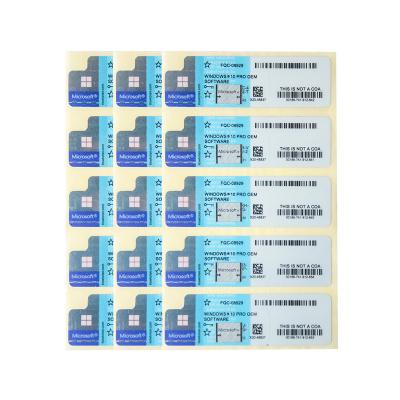 China Win 10 pro blue color sticker, this key can be upgraded from home to pro, free shipping for purchase of 100 pieces win for sale